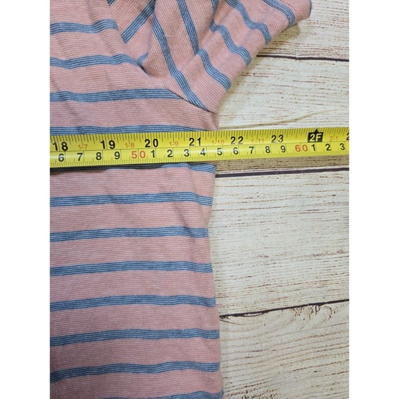 Faherty Shirt Men's Large Pink Blue‎ Isle Polo Short Sleeve Cotton Striped - Picture 6 of 8